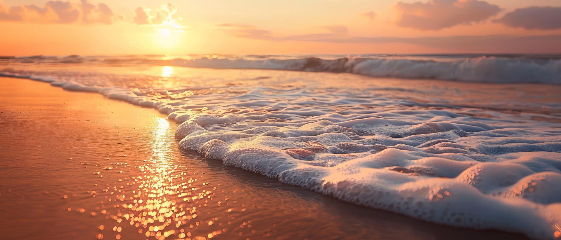 couché de soleil sur la mer